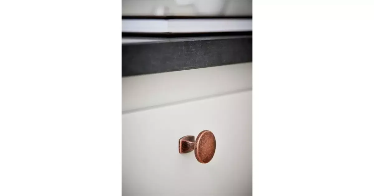 Furnipart Fogantyú  CLASSIC gomb, fém antik vörösréz