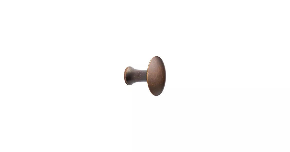 Furnipart Fogantyú  CASTLE w/O-ring gomb fém, antik barna