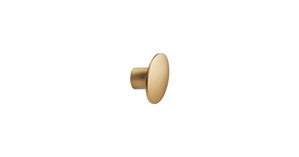 Furnipart Fogantyú  DOME w/O-ring gomb fém, csiszolt sárgaréz