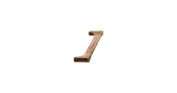 Furnipart Fogantyú  DROPS  128mm, fa lakkozott dió 1.Kép