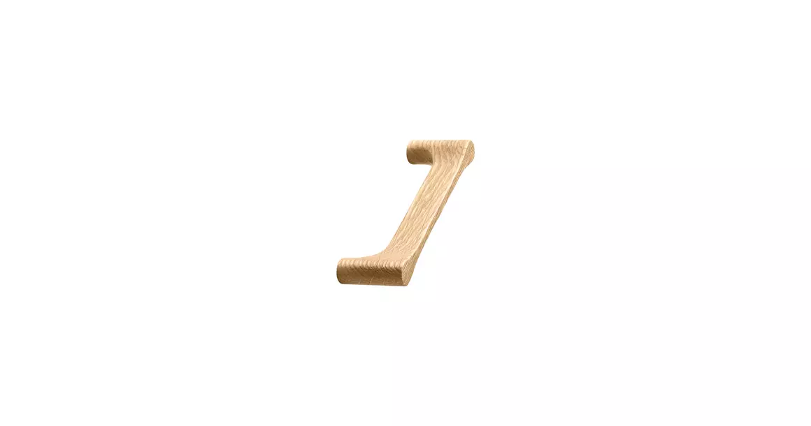 Furnipart Fogantyú  DROPS  160mm, fa lakkozott tölgy