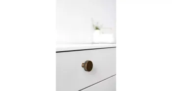 Furnipart Fogantyú  SIMON gomb, acél antik sárgaréz 2.Kép