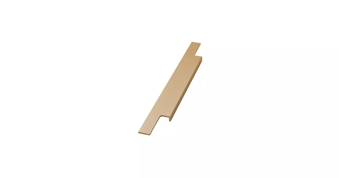 Furnipart Fogantyú  TRIM élbe marható 395mm, alumínium, csiszolt sárgaréz