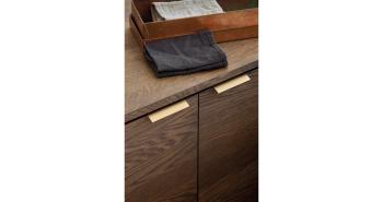 Furnipart Fogantyú  EDGE Straight   60mm alu, csiszolt sárgaréz 3.Kép
