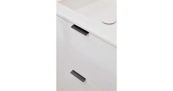 Furnipart Fogantyú  EDGE Straight   60mm alu, csiszolt matt fekete 2.Kép