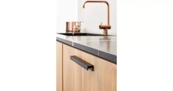 Furnipart Fogantyú  STATION  160mm, alu csiszolt fekete matt 2.Kép