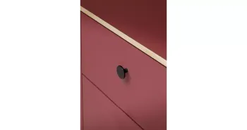 Furnipart Fogantyú  PLATO gomb, alu, csiszolt matt fekete 2.Kép