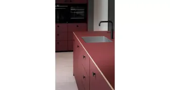 Furnipart Fogantyú  PLATO gomb, alu, csiszolt matt fekete 3.Kép