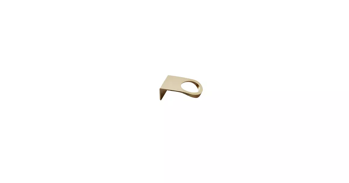 Furnipart Fogantyú  PUNCH   16mm, alu csiszolt sárgaréz