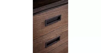Furnipart Fogantyú  INN süllyesztett 192mm, fém, fekete matt 2.Kép