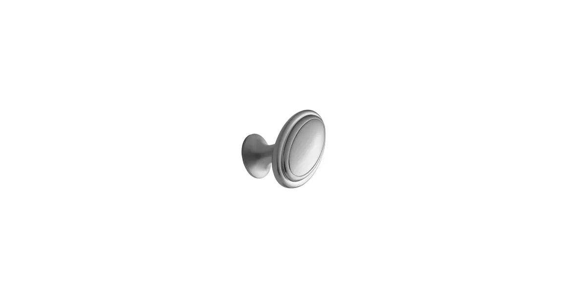 Furnipart Fogantyú  OVAL gomb, fém szálcsiszolt