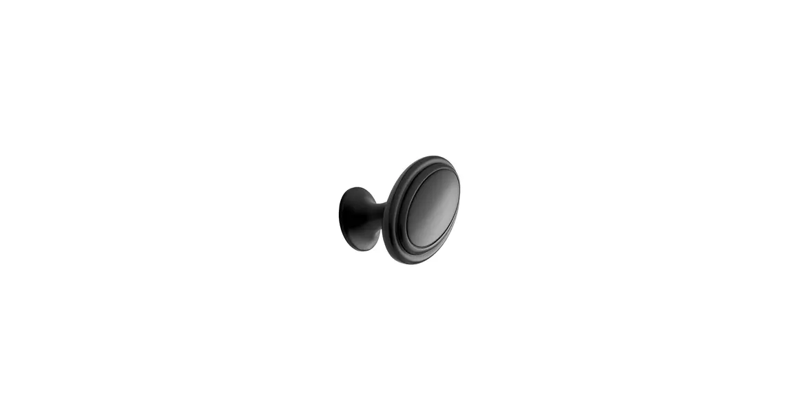Furnipart Fogantyú  OVAL gomb, fém fekete matt