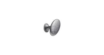 Furnipart Fogantyú  OVAL SIMPLE w/PINS gomb, fém, antik szürke 1.Kép