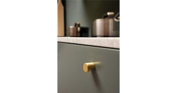 Furnipart Fogantyú  POINT gomb, fém csiszolt arany 2.Kép