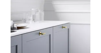 Furnipart Fogantyú  MANOR T gomb, fém arany 2.Kép