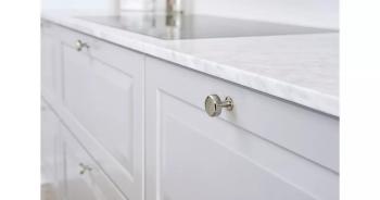 Furnipart Fogantyú  VILLA ROUND gomb, fé fényes nikkel 2.Kép