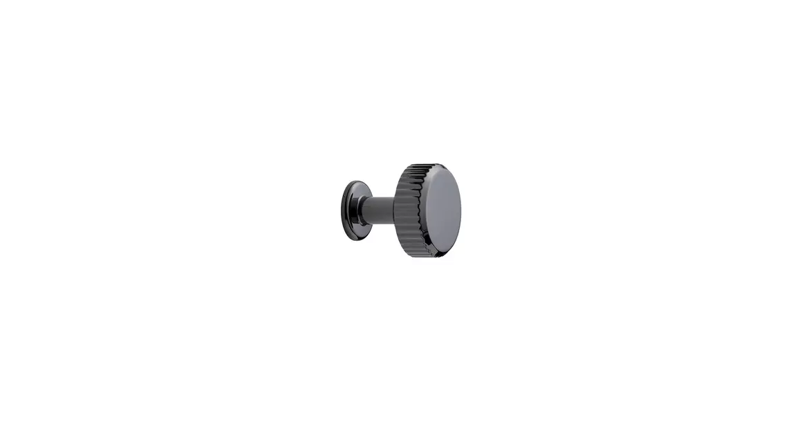 Furnipart Fogantyú  VILLA ROUND gomb, fé fekete nikkel