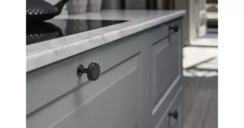 Furnipart Fogantyú  VILLA ROUND gomb, fé fekete nikkel 2.Kép