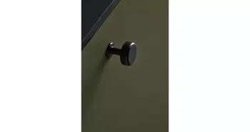 Furnipart Fogantyú  VILLA ROUND gomb, fé fekete metál 2.Kép