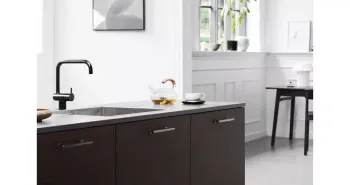 Furnipart Fogantyú  VILLA  128mm, fém fekete nikkel 6.Kép