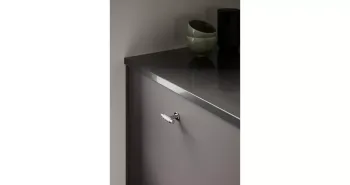 Furnipart Fogantyú  VILLA T gpmb, fém fényes nikkel 2.Kép