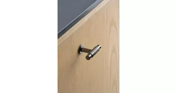 Furnipart Fogantyú  VILLA T gpmb, fém fekete nikkel 2.Kép