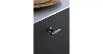 Furnipart Fogantyú  VILLA T gpmb, fém fekete metál 2.Kép