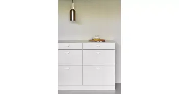 Furnipart Fogantyú  HORIZON SMALL   32mm fém, fehér matt 3.Kép