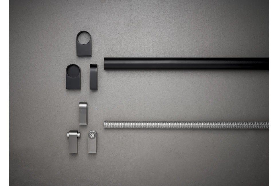 Furnipart Fogantyú  REGULAR 2 talp, fém fekete matt