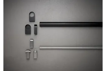 Furnipart Fogantyú  REGULAR 2 talp, fém fekete matt 1.Kép