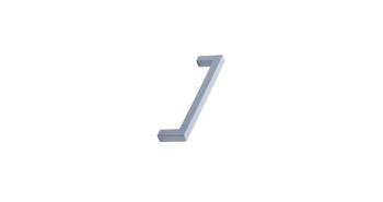 Furnipart Fogantyú  SQEARE 10  128mm műanyag, szürke 1.Kép
