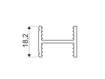 SEVROLL GM H profil 25 mm 3 m ezüst 2.Kép