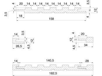 FALI PANEL VIVACE SZAFARI SZÜRKE (UNI TM0113) KEZDŐ PROFIL 2750x26x12MM 2.Kép