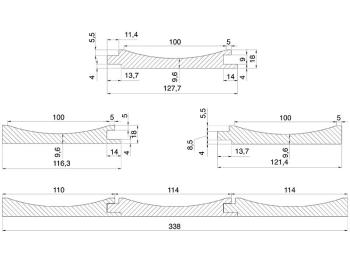 FALI PANEL LEGATO ANTRACIT (UNI TM0115) KEZDŐ PROFIL 2750x117x18MM 2.Kép