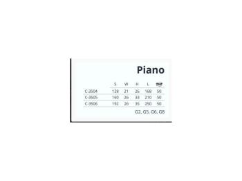 Bútorfogó NOMET PIANO 128 mm inox 2.Kép