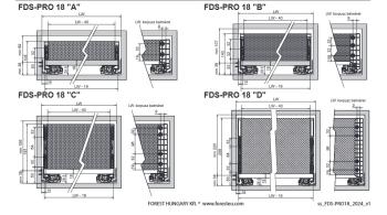 FDS DUPLAFALÚ FÉM FIÓKOLDAL FDS-PRO 18 B 450mm H126 40kg FEHÉR 4.Kép