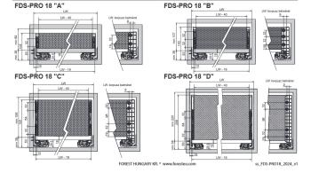 FDS DUPLAFALÚ FÉM FIÓKOLDAL FDS-PRO 18 B 300mm H126 40kg ANTRACIT 4.Kép