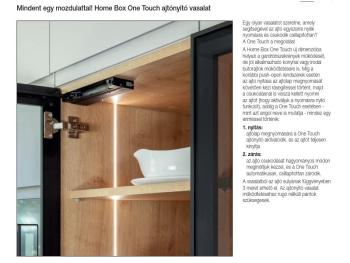 SZERELVÉNYEK HOME BOX AJTÓNYITÓ VASALAT ONE TOUCH 7,5-20KG FEKETE 3.Kép