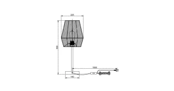 Lámpa Mennyezeti lámpatest ERANKO 4 6236, AC220-240V, 50/60Hz, 1*E27, max.40W, átmérő 22,5 cm, krém 3.Kép