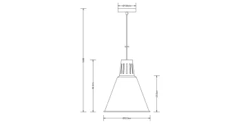 Lámpa Mennyezeti lámpatest GIANNI L 8167,AC220-240V,50/60Hz,1*E27 max.40W,IP20,átmérő32cm,egyes, szürke/ar 2.Kép