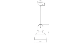 Lámpa Mennyezeti lámpatest MONROE 6958,AC220-240V,50/60Hz,1*E27,I ,P20,átmérő 22cm,egyes,fekete/arany 4.Kép