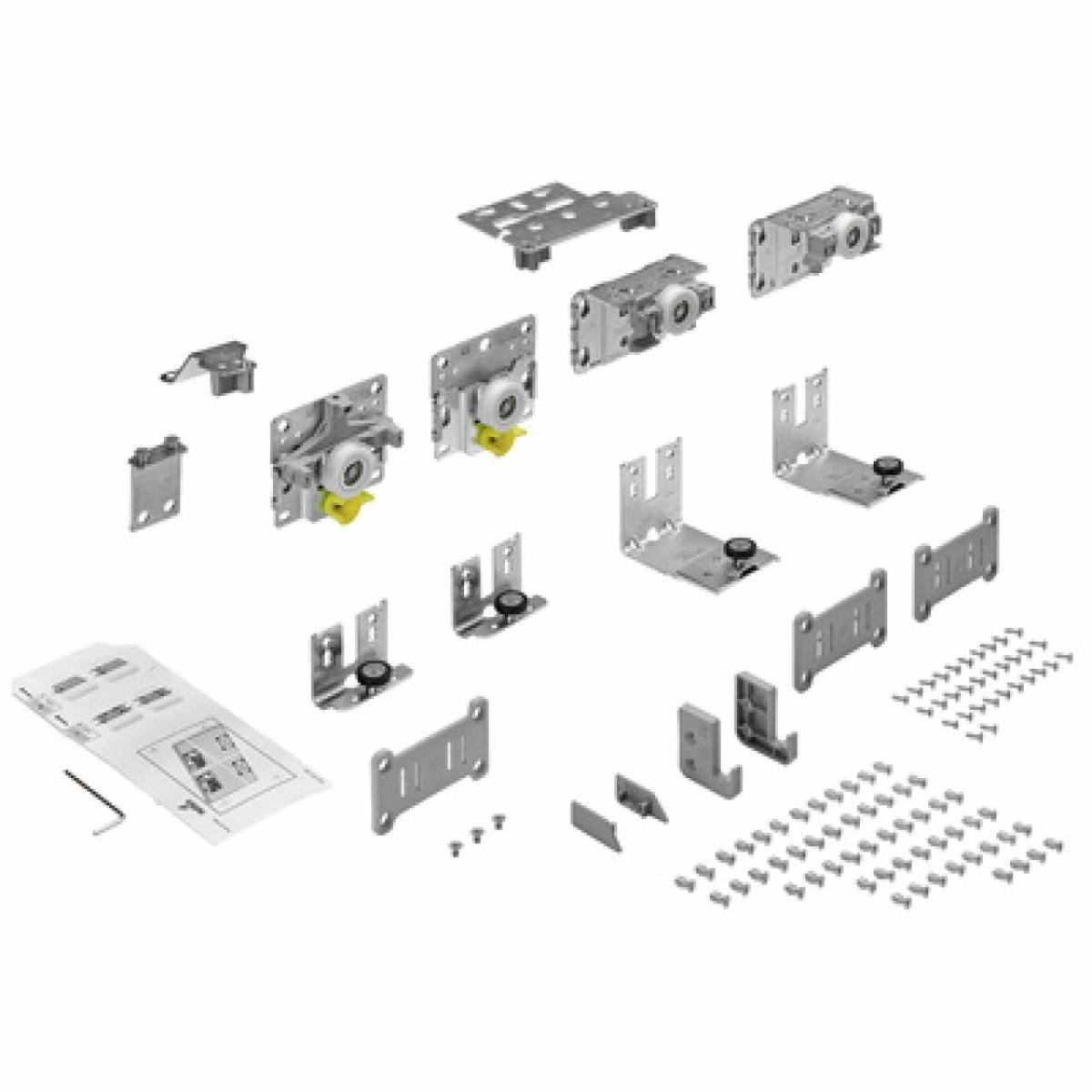 Hettich TopLine L tolóajtó görgő szett két ajtós, jobb elől, 18-30 mm , max. 50 kg