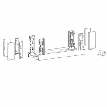 Hettich AvanTech YOU Inlay fiók oldallap 500 mm, balos, szürke, magasság 187 mm 4.Kép