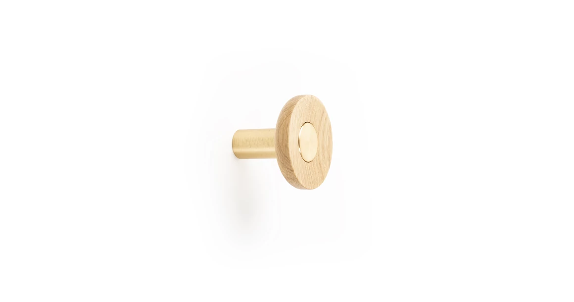Fogas  Viefe ZOOT  gomb,  60mm, fa- alumínium, csiszolt sötét sárgaréz + töl