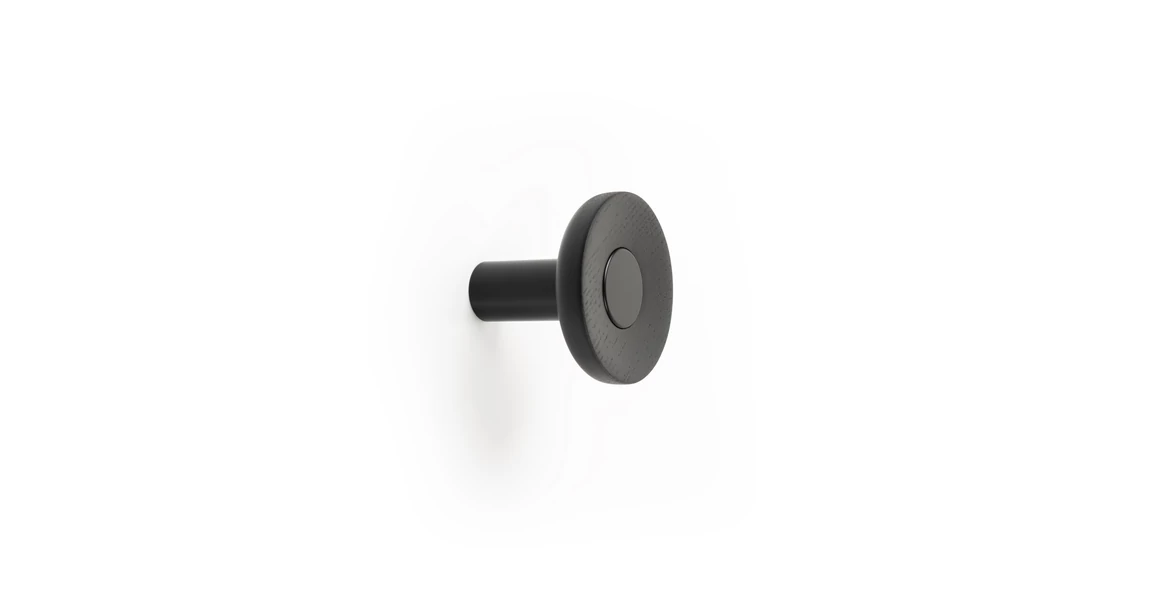 Fogas  Viefe ZOOT  gomb,  60mm, fa- alumínium, matt fekete + fekete lakkozot