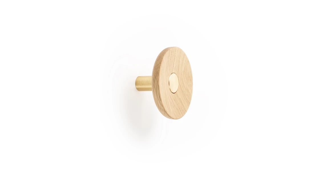 Fogas  Viefe ZOOT  gomb,  90mm, fa- alumínium, csiszolt sötét sárgaréz + töl