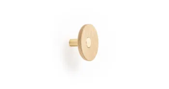 Fogas  Viefe ZOOT  gomb,  90mm, fa- alumínium, csiszolt sötét sárgaréz + töl 1.Kép