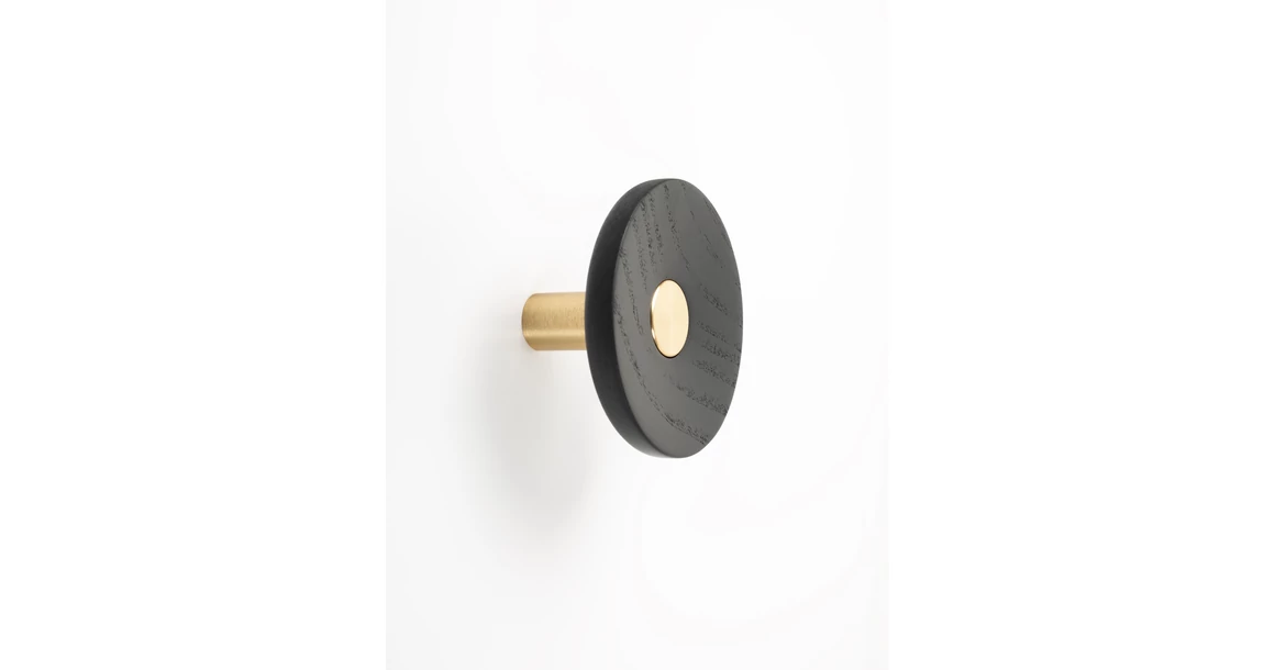 Fogas  Viefe ZOOT  gomb,  90mm, fa- alumínium, csiszolt sötét sárgaréz + fek