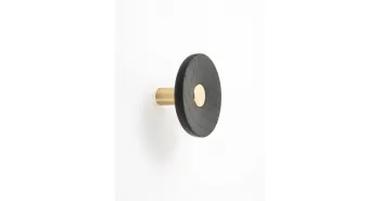 Fogas  Viefe ZOOT  gomb,  90mm, fa- alumínium, csiszolt sötét sárgaréz + fek 1.Kép