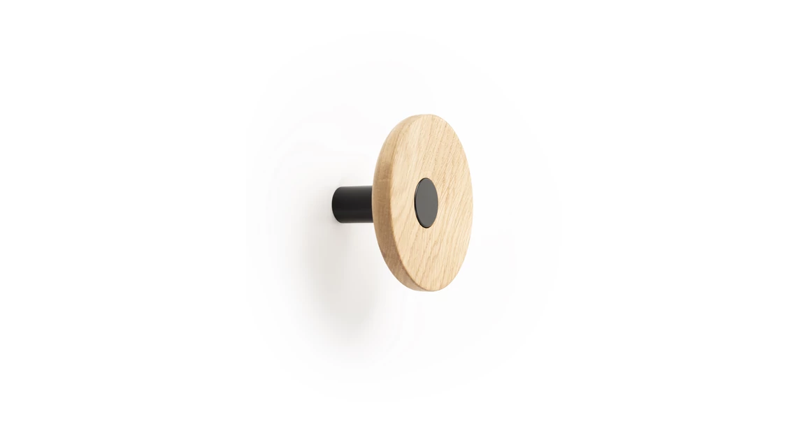 Fogas  Viefe ZOOT  gomb,  90mm, fa- alumínium, matt fekete + tölgy